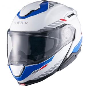 Nexx X.Lifetour Globe motociklistu ķivere baltā-zilā krāsā