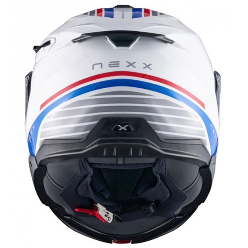Nexx X.Lifetour Globe motociklistu ķivere baltā-zilā krāsā