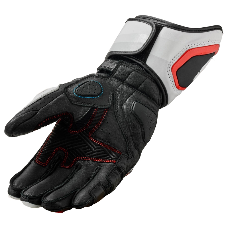 Motocikla cimdi Revit Quantum 3 white-fluo red