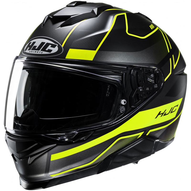 Integrēta motocikla ķivere HJC i71 Iorix MC3HSF melns-fluo dzeltens