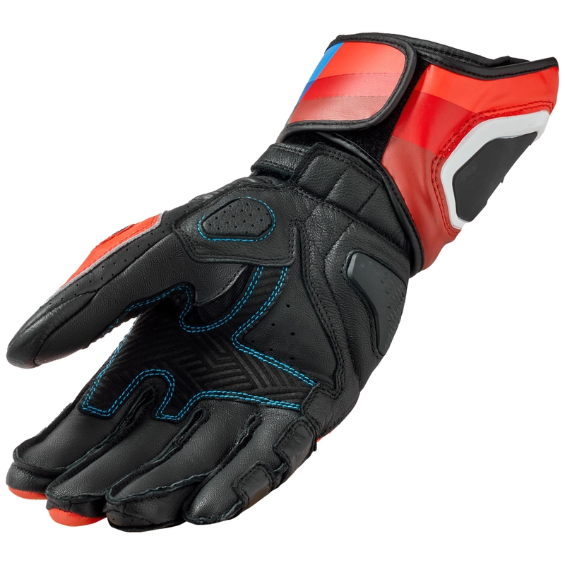 Motocikla cimdi Revit Quantum 3 fluo sarkani-zils