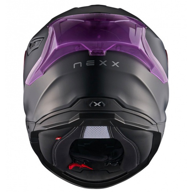 Integrālā motociklistu ķivere NEXX Y.100R Subsonic matēta melna-rozā krāsā