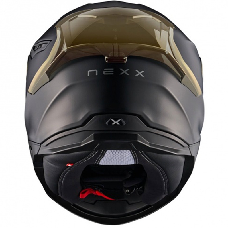 NEXX Y.100R Subsonic integrālā motociklu ķivere matēta melna-zelta