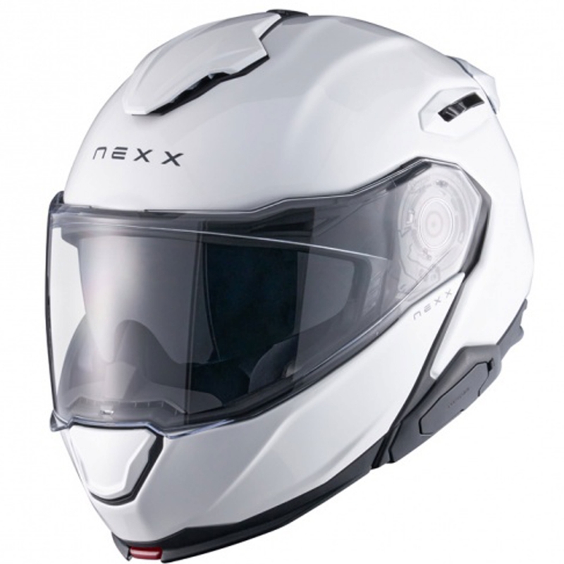 Nexx X.Lifetour Plain matēta balta flip-up motocikla ķivere