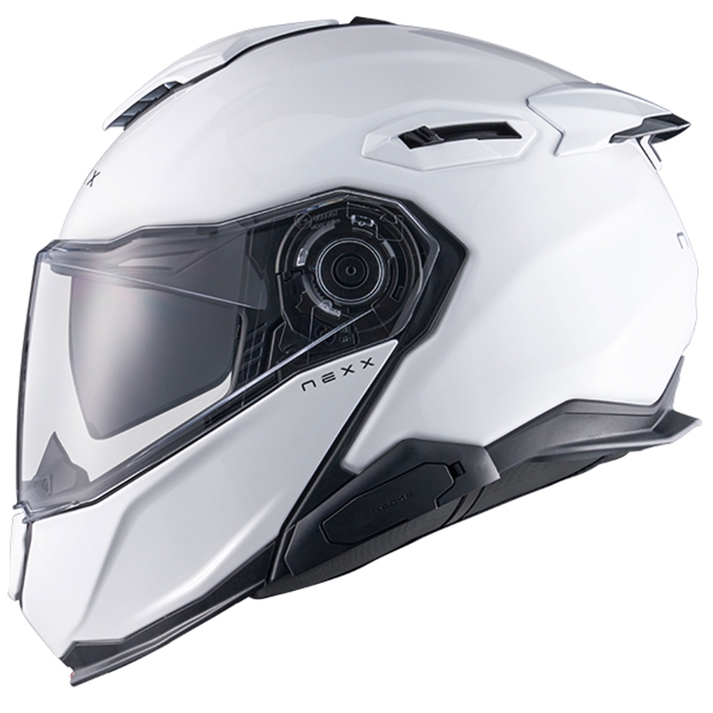 Nexx X.Lifetour Plain matēta balta flip-up motocikla ķivere