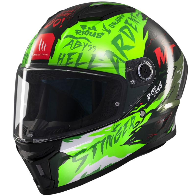 MT Stinger 2 Ardent integrālā moto ķivere zaļa