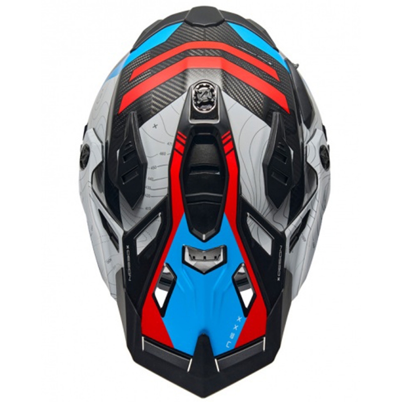 Enduro motociklu ķivere Nexx X.WED3 Furka zili-sarkana