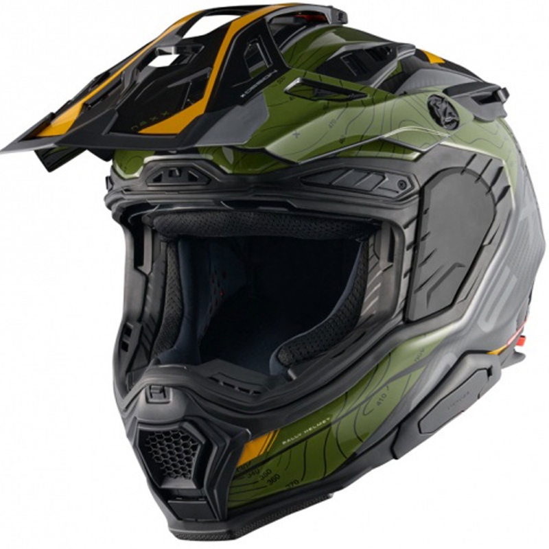 Enduro motocikla ķivere Nexx X.WED3 Furka zaļi dzeltena
