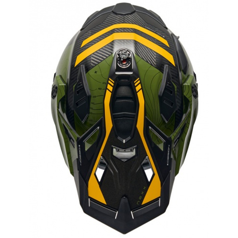 Enduro motocikla ķivere Nexx X.WED3 Furka zaļi dzeltena
