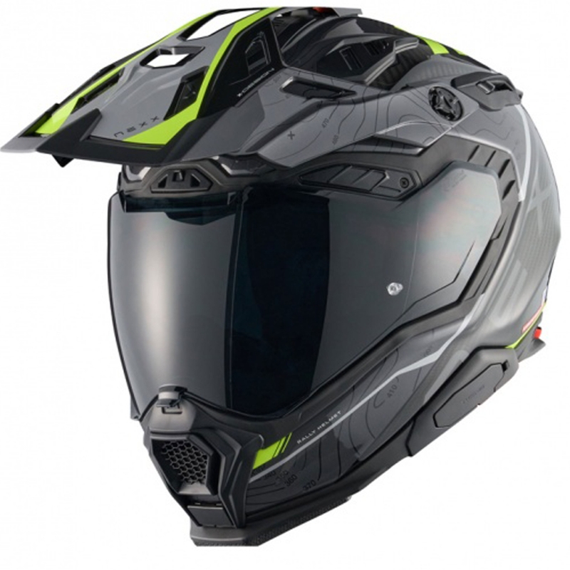 Enduro moto ķivere Nexx X.WED3 Furka pelēka-fluo dzeltena