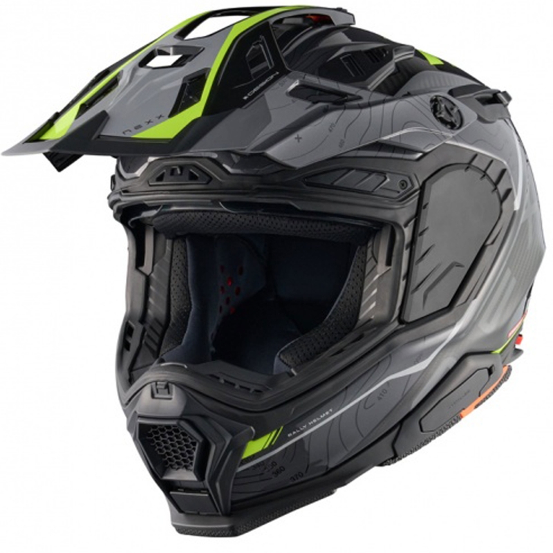 Enduro moto ķivere Nexx X.WED3 Furka pelēka-fluo dzeltena