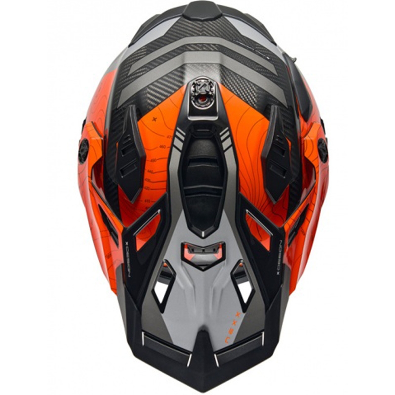 Enduro moto ķivere Nexx X.WED3 Furka oranži pelēka