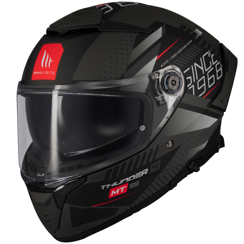 Pilna izmēra motocikla ķivere MT Thunder 4 SV Luminence matēti melna