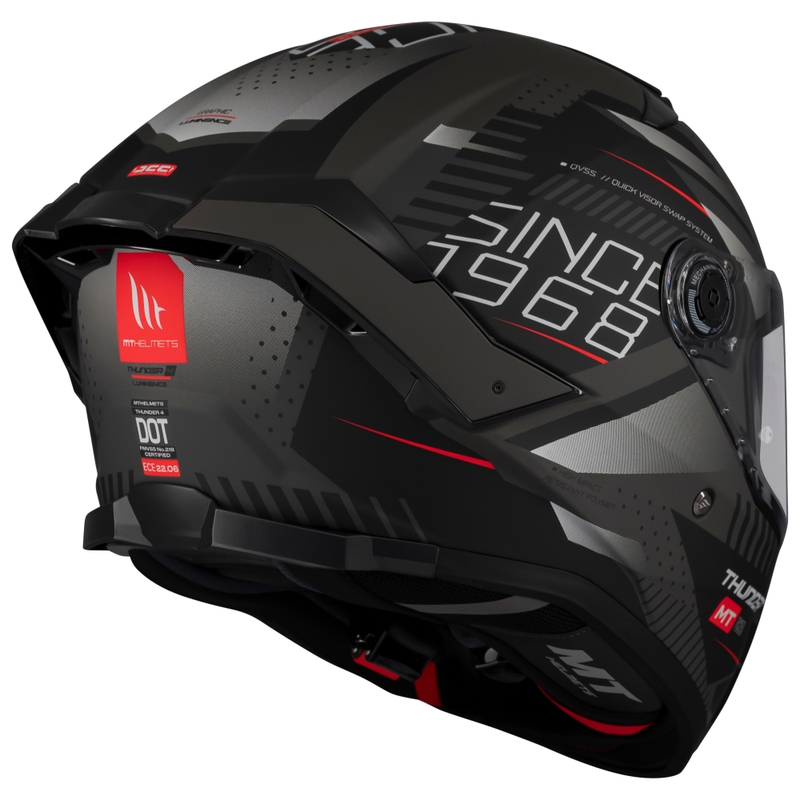 Pilna izmēra motocikla ķivere MT Thunder 4 SV Luminence matēti melna