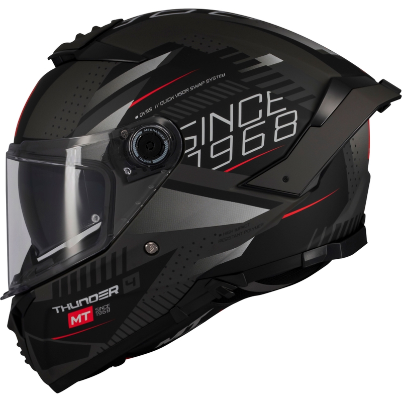 Pilna izmēra motocikla ķivere MT Thunder 4 SV Luminence matēti melna