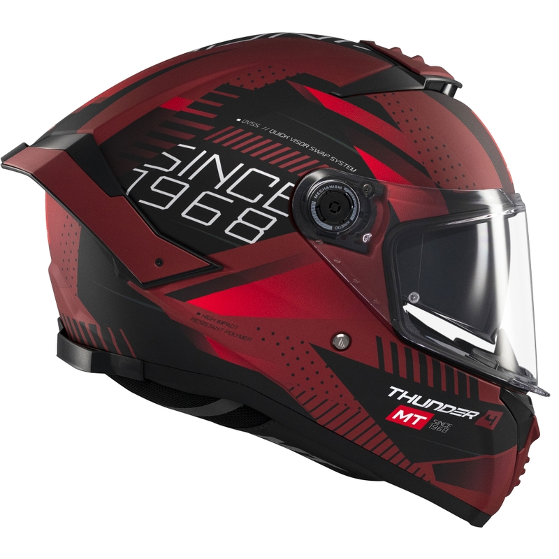 Pilna izmēra motocikla ķivere MT Thunder 4 SV Luminence matēti sarkana