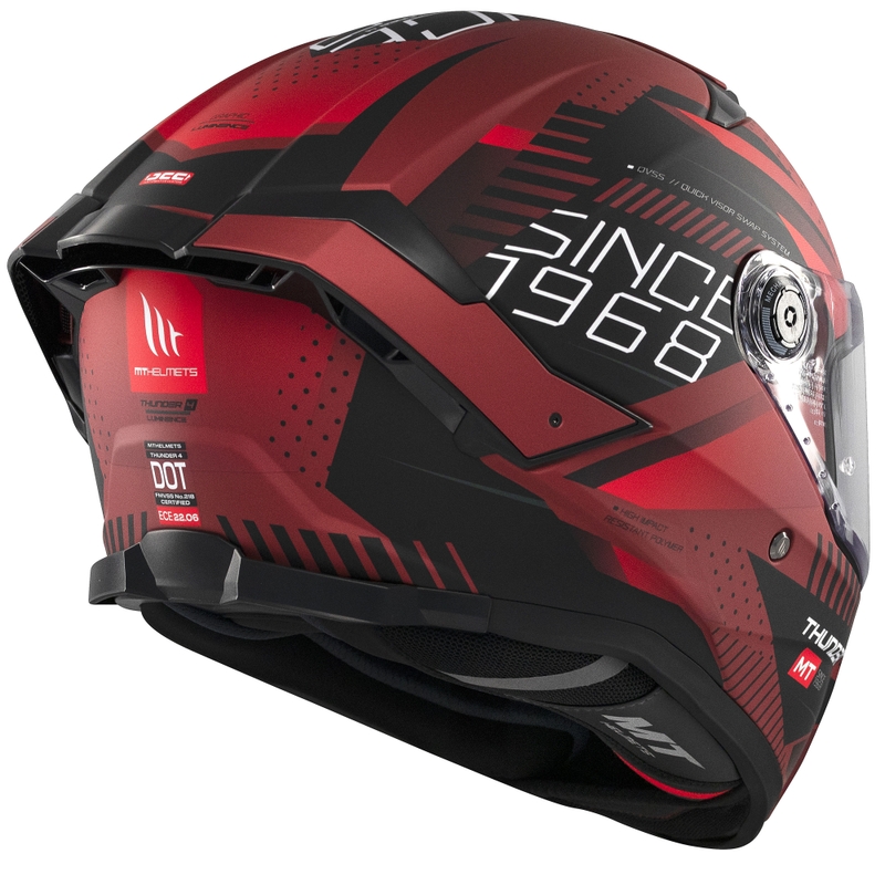 Pilna izmēra motocikla ķivere MT Thunder 4 SV Luminence matēti sarkana