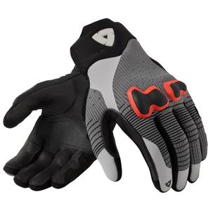 Revit Kinetic 2 motocikla cimdi pelēki un sarkani