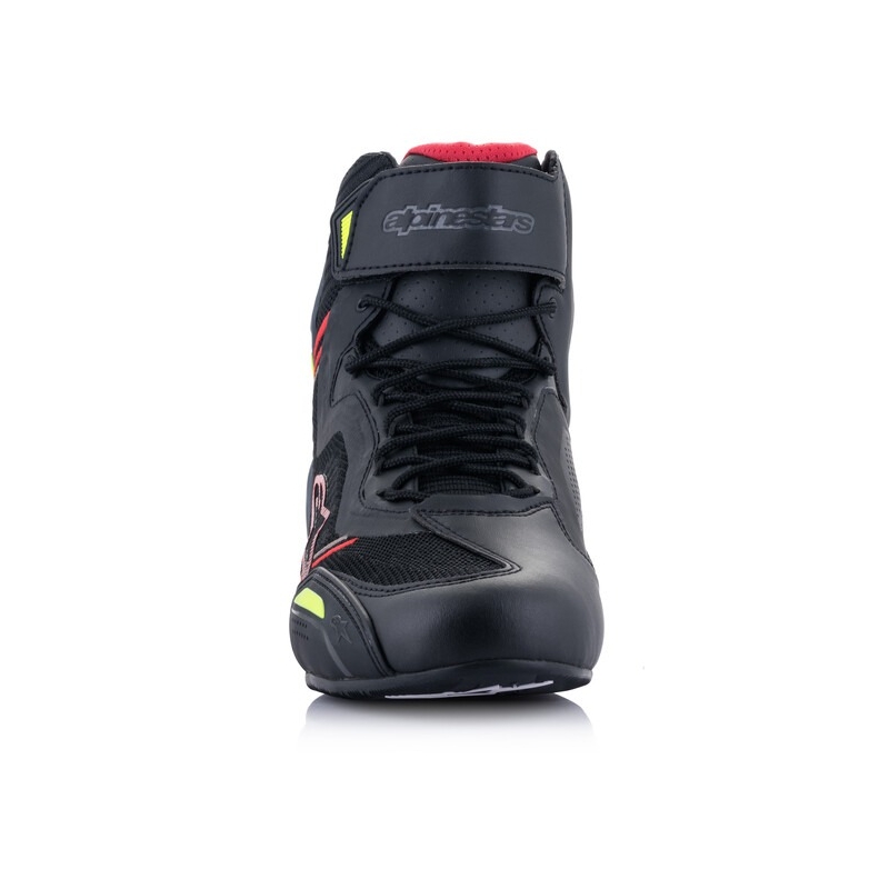 Alpinestars Faster 3 Rideknit Black-Red-Fluo Yellow-Grey Motociklu zābaki