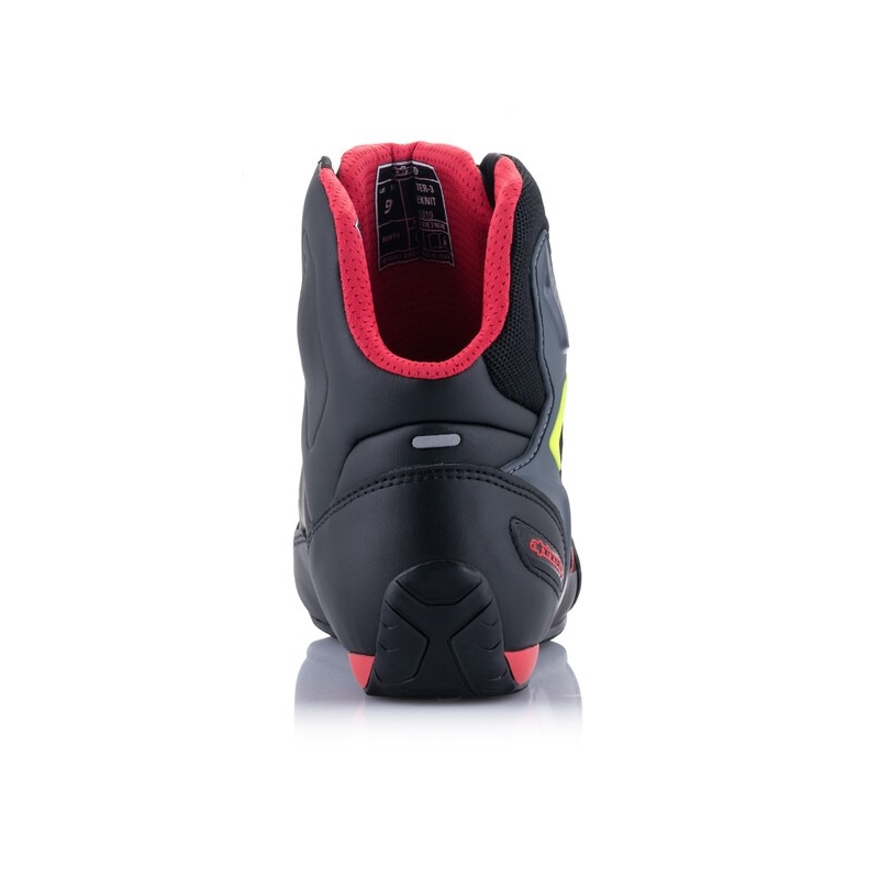 Alpinestars Faster 3 Rideknit Black-Red-Fluo Yellow-Grey Motociklu zābaki