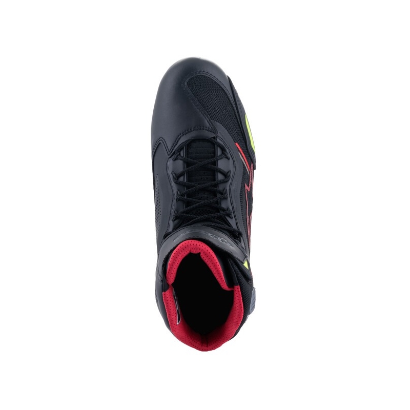 Alpinestars Faster 3 Rideknit Black-Red-Fluo Yellow-Grey Motociklu zābaki