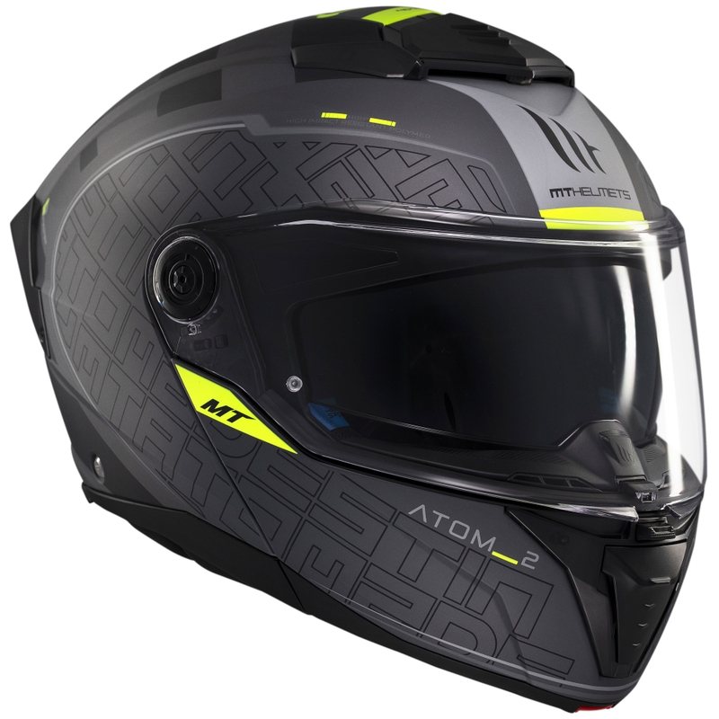 MT Atom 2 SV Destiny flip-up motociklu ķivere matēta, melna, pelēka