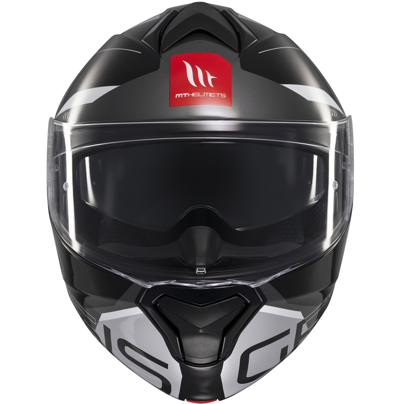 MT Genesis SV Atempo melni pelēka flip-up motocikla ķivere