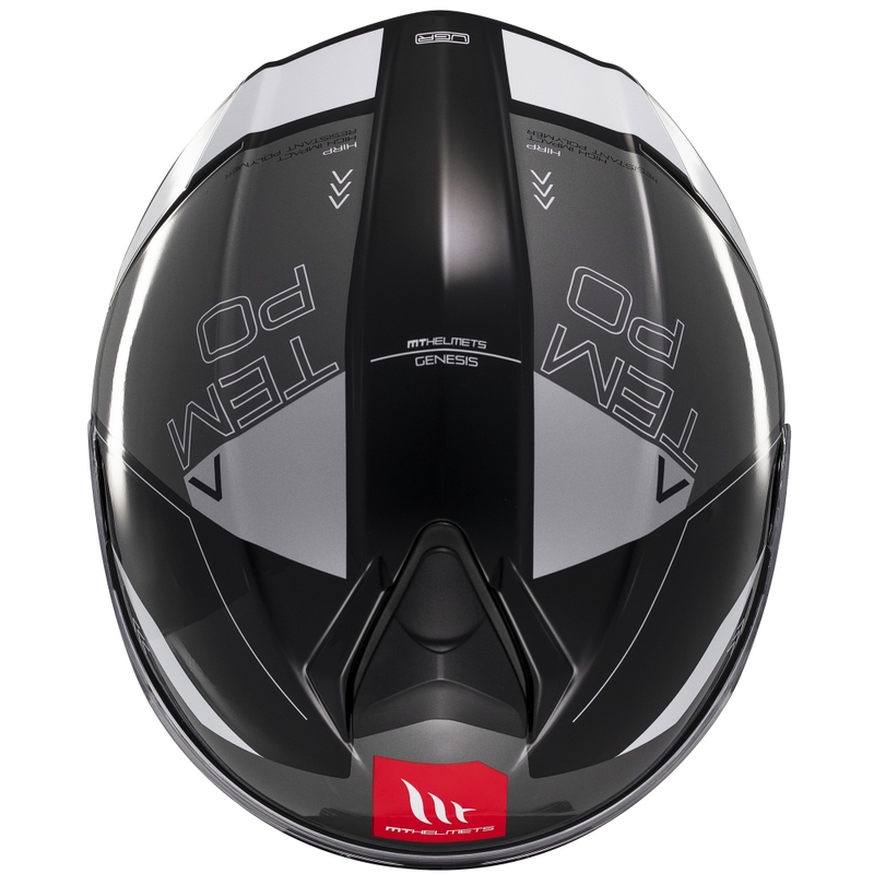 MT Genesis SV Atempo melni pelēka flip-up motocikla ķivere