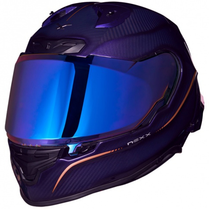Integrēta ķivere motociklam Nexx X.R3R Hagibis Carbon purpursarkana