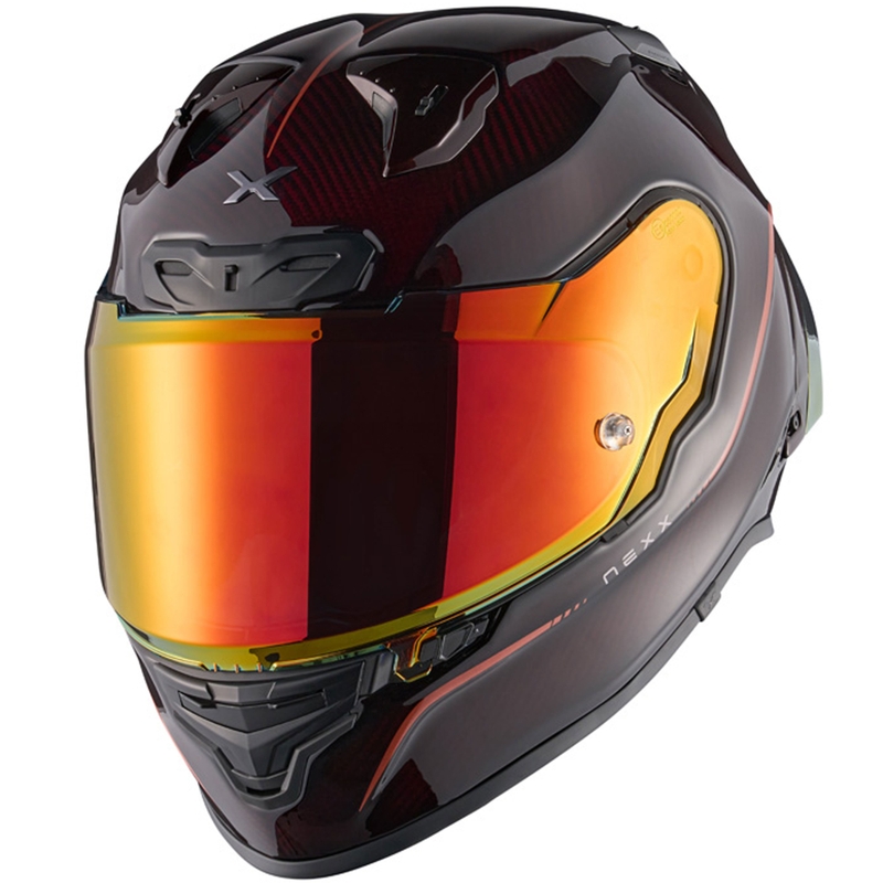 Integrēta ķivere motociklam Nexx X.R3R Hagibis Carbon sarkana