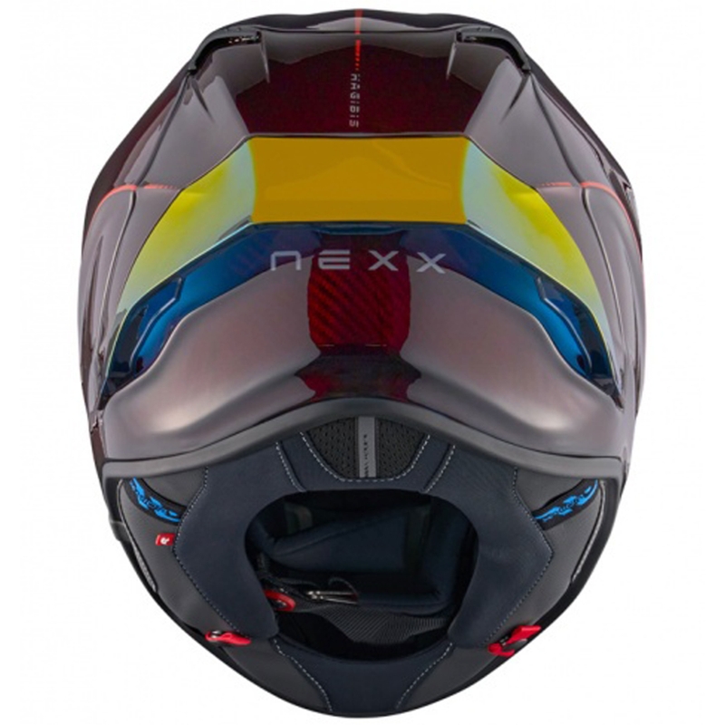 Integrēta ķivere motociklam Nexx X.R3R Hagibis Carbon sarkana