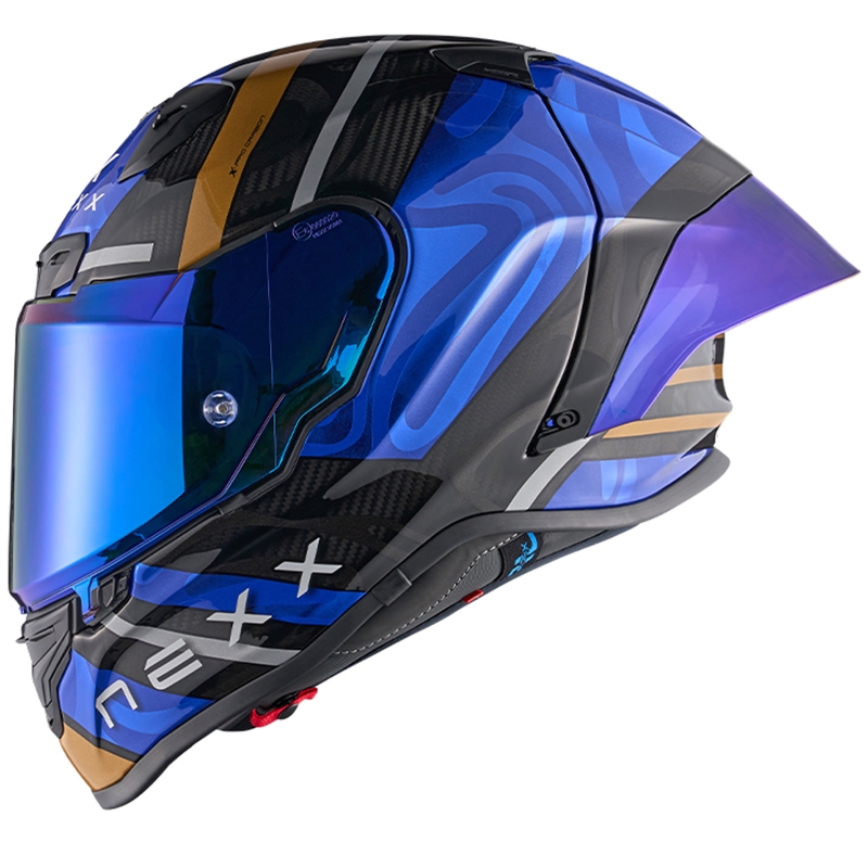 Nexx X.R3R Swirl integrālā motociklu ķivere tumši zila