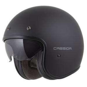 Cassida Oxygen 2.0 Solid Matte Black-Dark Grey Open motocikla ķivere