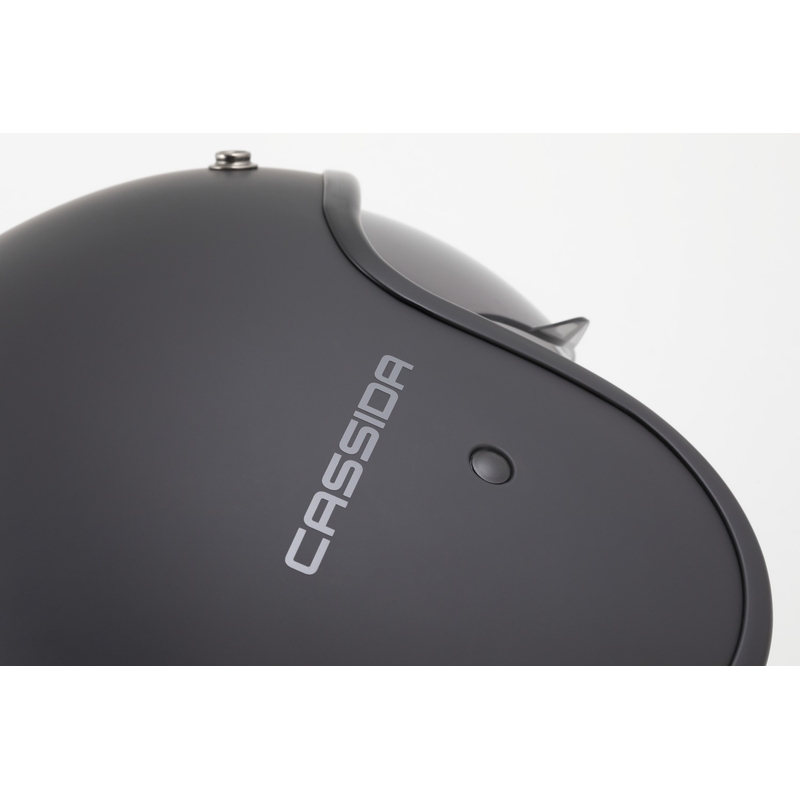 Cassida Oxygen 2.0 Solid Matte Black-Dark Grey Open motocikla ķivere