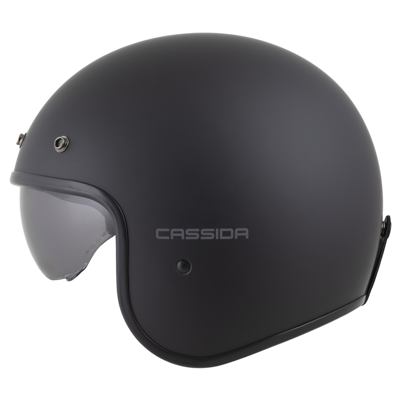 Cassida Oxygen 2.0 Solid Matte Black-Dark Grey Open motocikla ķivere
