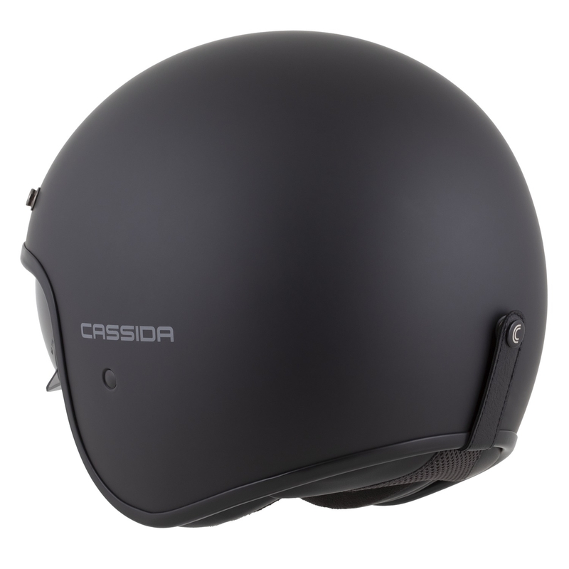 Cassida Oxygen 2.0 Solid Matte Black-Dark Grey Open motocikla ķivere