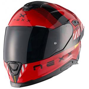 Integrālā motocikla ķivere NEXX Y.100R Fade sarkanā-melnā krāsā
