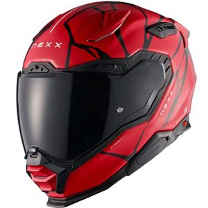Integrālā motocikla ķivere Nexx X.WST3 B-Side sarkanā-melnā krāsā