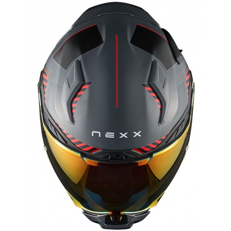 Integrēta ķivere motociklam Nexx X.WST3 Fluence pelēk-sarkana izpārdošana
