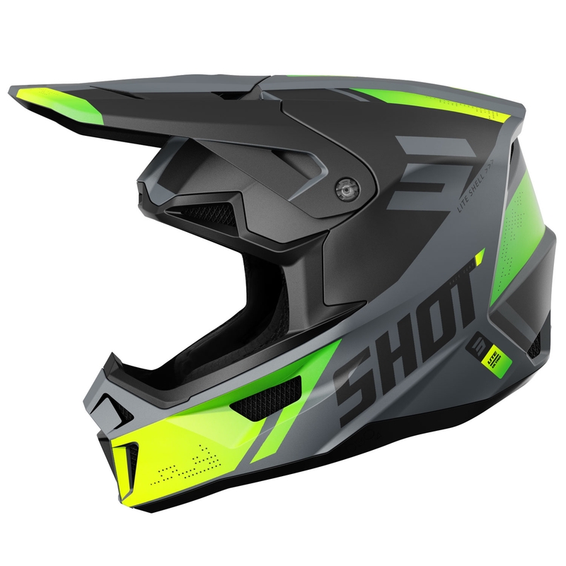 Motokrosa ķivere Shot Lite Ultra matēta fluo dzeltena