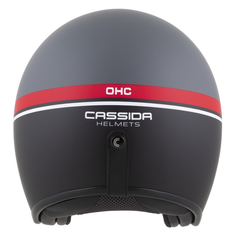 Atvērtā moto ķivere Cassida Oxygen 2.0 Jawa OHC matēta pelēk-arkanā-melnā-baltā krāsā