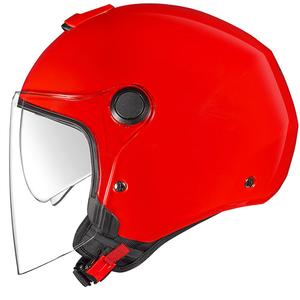 Atvērtā motociklu ķivere NEXX Y.10 Vienkārši sarkana