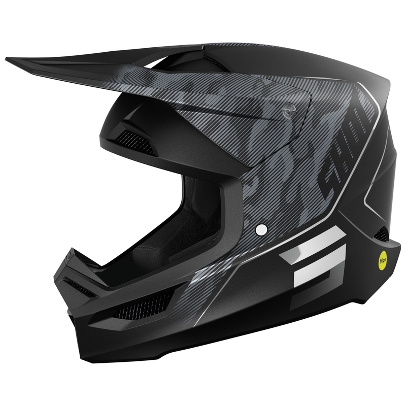 Motokrosa ķivere Shot Camo Tactic matēta melni pelēka