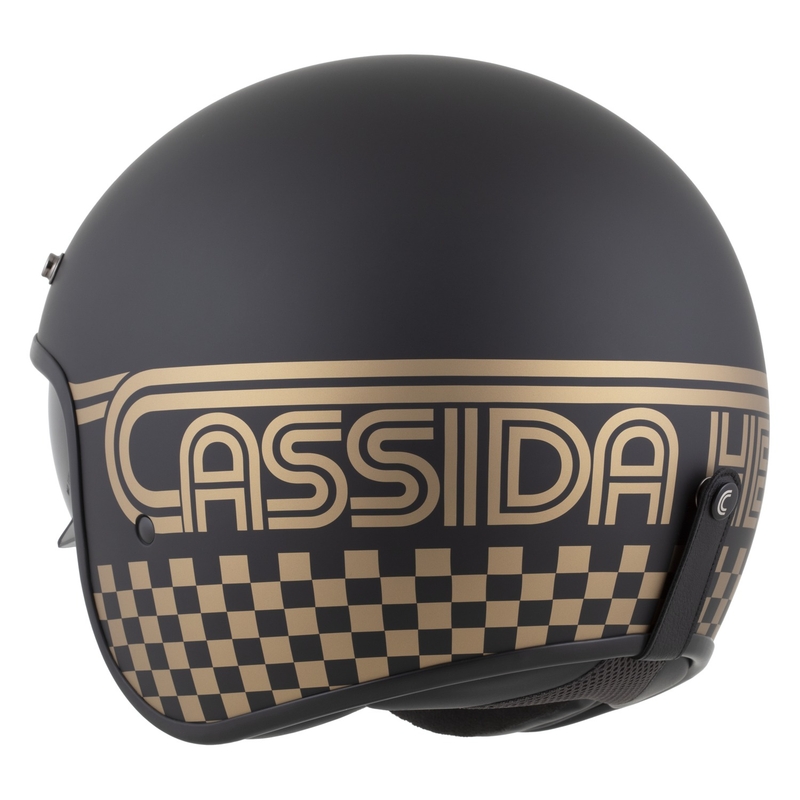 Cassida Oxygen 2.0 Rondo atvērtā moto ķivere matēta melna-zelta