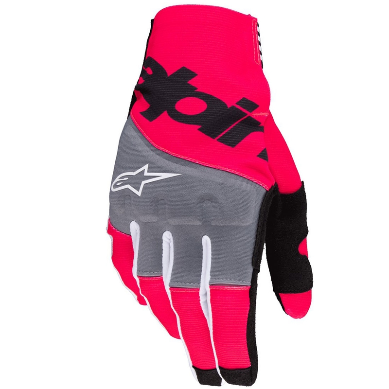 Alpinestars Techstar motokrosa cimdi melni-fluo rozā krāsā