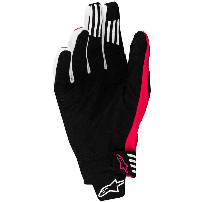 Alpinestars Techstar motokrosa cimdi melni-fluo rozā krāsā