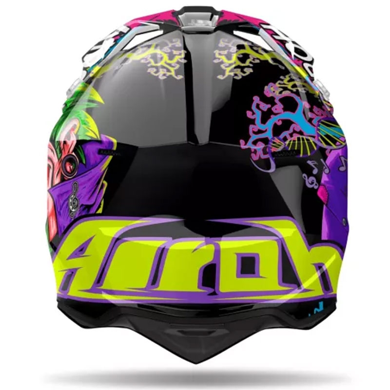 Motokrosa ķivere Airoh Wraaap Music multicolor