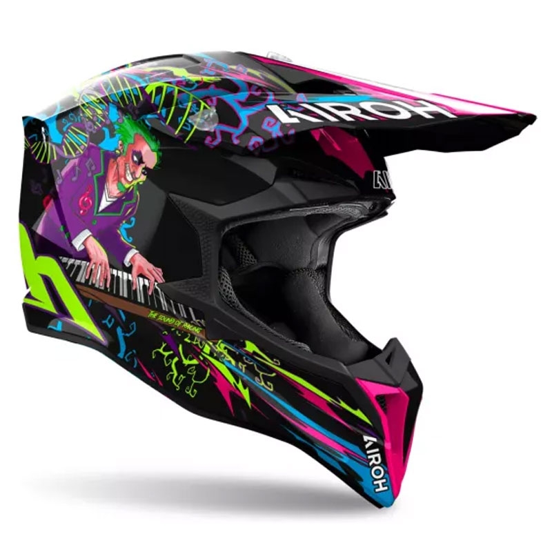 Motokrosa ķivere Airoh Wraaap Music multicolor
