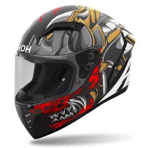 Integrēta motocikla ķivere Airoh Connor Samurai matēta melna-sarkana-brūna-pelēka