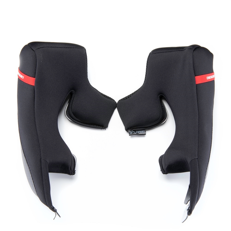 Rezerves vaigu spilventiņi Scorpion EXO-R1 Air/Carbon Air ķiverēm, melni